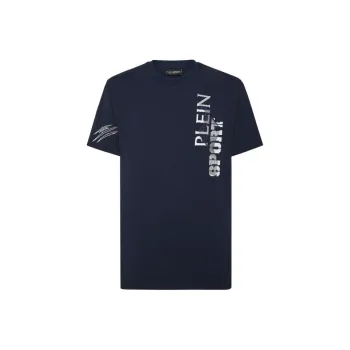 PLEIN SPORT Ss Wave Logo print T shirt