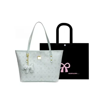 HACIN PU Shoulder Bag Women's White/Blue/Pink