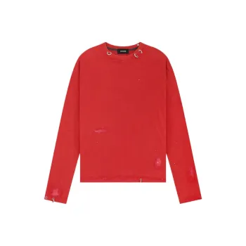 WE11DONE FW24 T Shirt Unisex Red