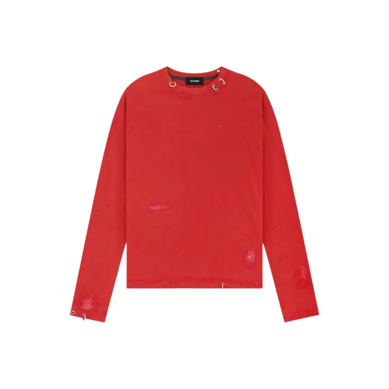 WE11DONE FW24 T Shirt Unisex Red-0