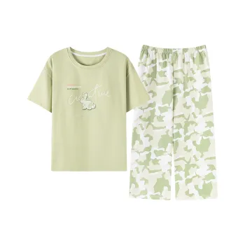 BONAS Pajama Set Women's Traced Bunny