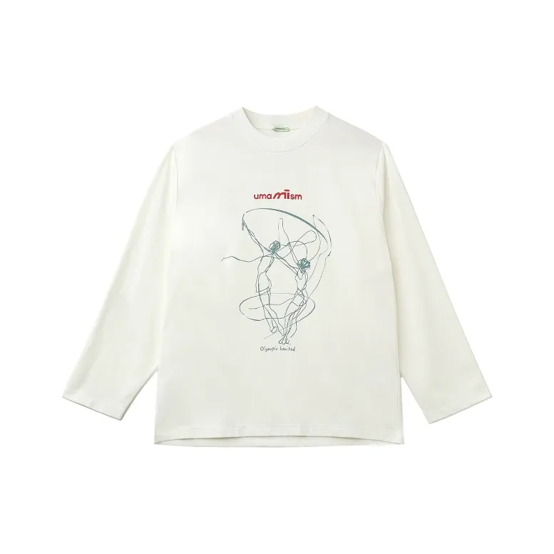 Umamiism Crew Neck Print Long Sleeved T Shirt Unisex-8