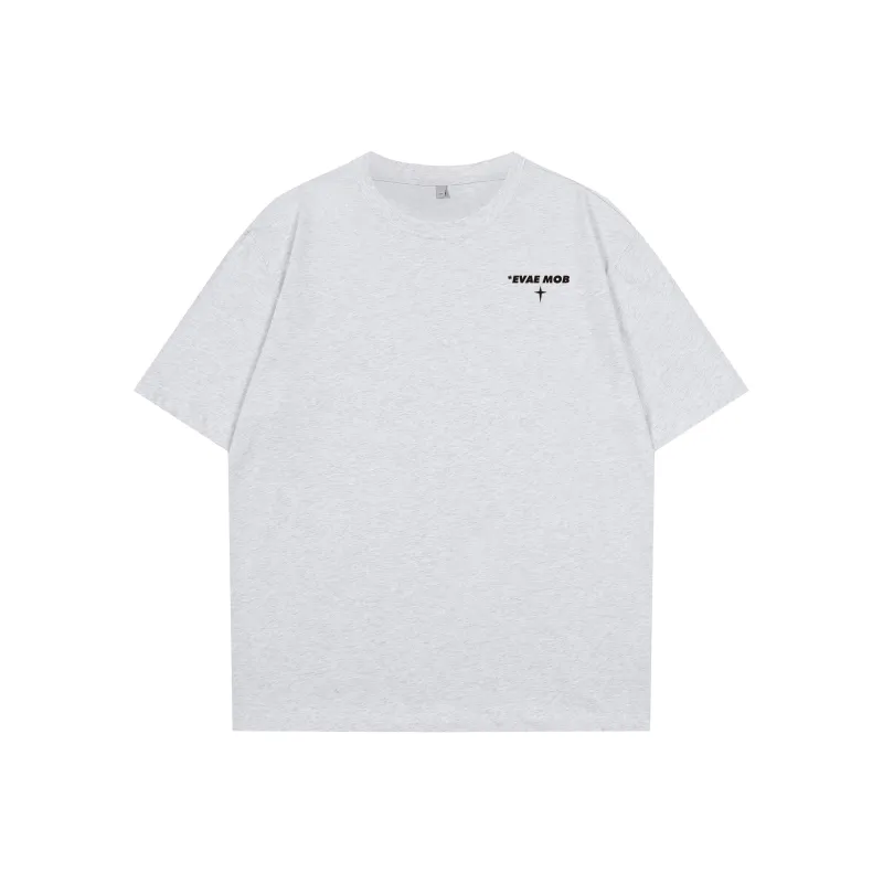 *EVAE+MOB T-Shirt Unisex White Heather Gray-0