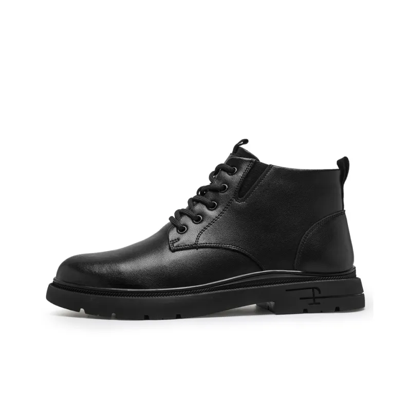Shu Family Short Martin Boot Men's Black-0
