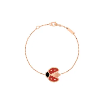Van Cleef & Arpels Lucky Spring Collection Alloy Bracelets Women's Red