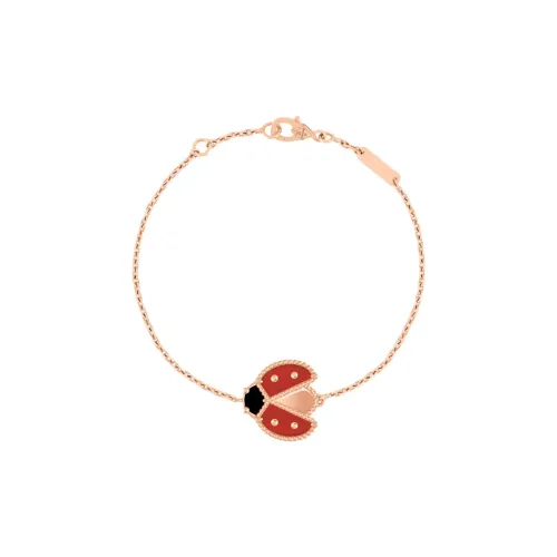 Van Cleef & Arpels Lucky Spring Collection Alloy Bracelets Women's Red