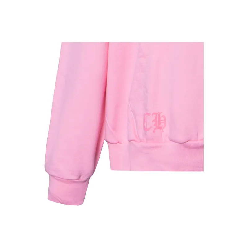 Chrome Hearts Red Logo Hoodie Pink-5