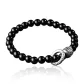 Auspicious Clouds Prayer Wheel Single Layer Beaded Bracelet (999 Fine Silver)