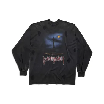 Balenciaga Graphic Printed Long Sleeve T Shirt