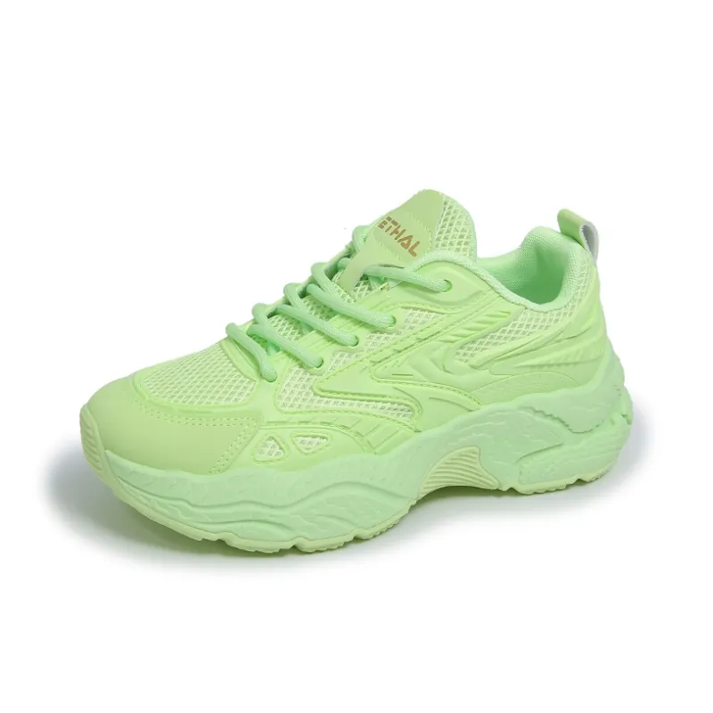 BINGO DUCK Coverage Slip Resistant Height Increasing Low Top Chunky Sneakers Women's-6