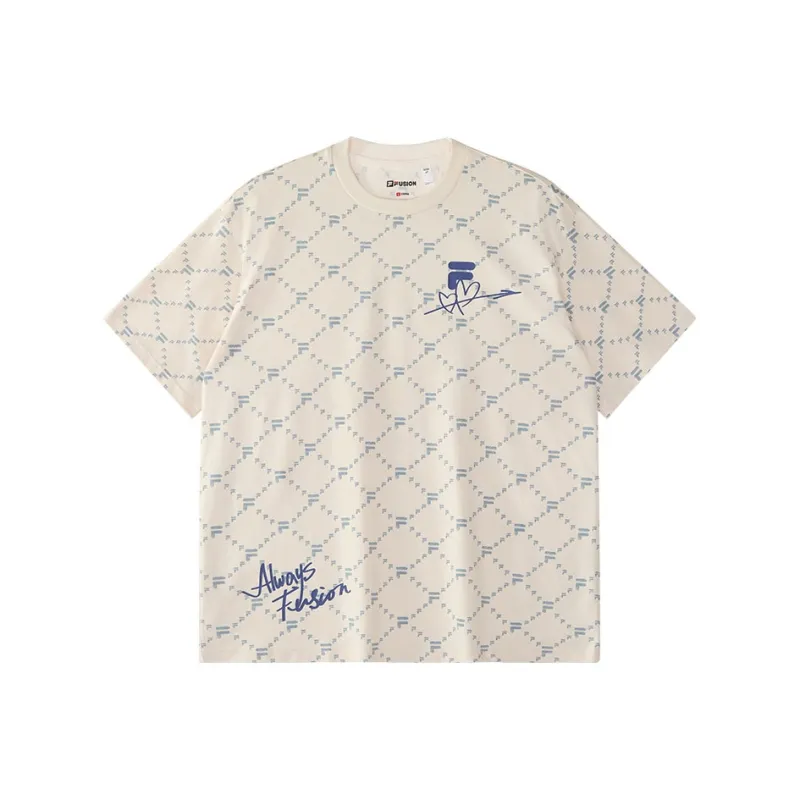FILA FUSION FOB T Shirt Unisex Wheat Cream-0