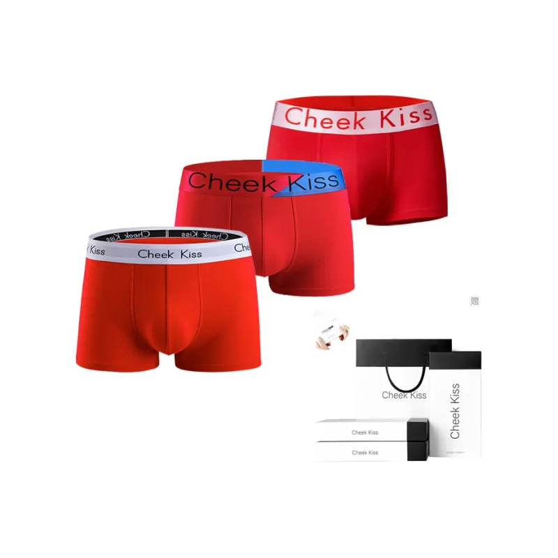 Cheekkiss Underwear Gift Boxes Men's 3 Pack Red-4