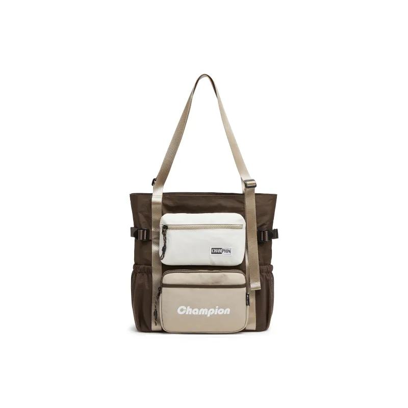Champion Fabric Handbag Large Size Unisex Olive Green/Black/Milk White/Baroque Brown/Wheat Brown/Milk White-7