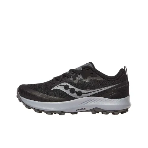 Saucony PEREGRINE 14 Low Top Running Shoes Men's Black