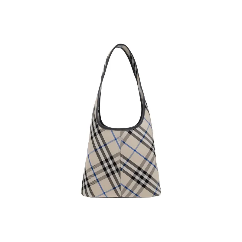 Burberry Fabric Shoulder Bag Trumpets Women's Gray-1