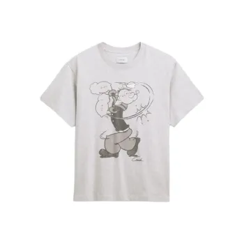 COACH x POPEYE FW24 T Shirt Unisex Lime Gray