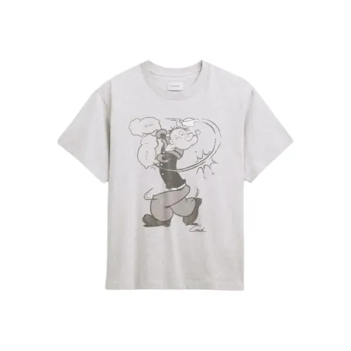 COACH x POPEYE FW24 T Shirt Unisex Lime Gray