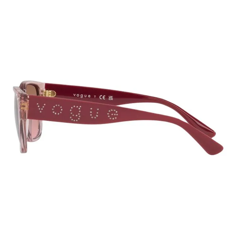 VOGUE Injection Irregular Shape Sunglasses Women's Pink-2