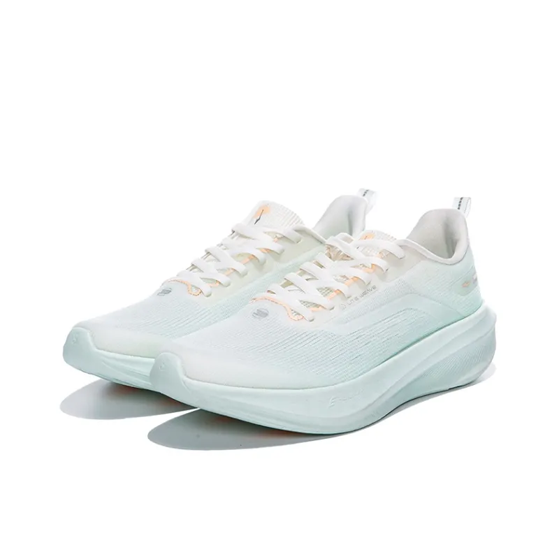 Erke Lightness 3.0 Anti Slip And Wear Resistant Lightweight Low Top Long Distance Running Shoes Women's White Green-2