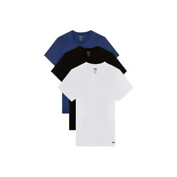 DIESEL T Shirts Men 3 Pack Blue+Black+White