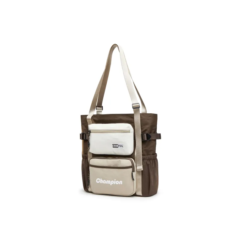 Champion Fabric Handbag Large Size Unisex Olive Green/Black/Milk White/Baroque Brown/Wheat Brown/Milk White-8