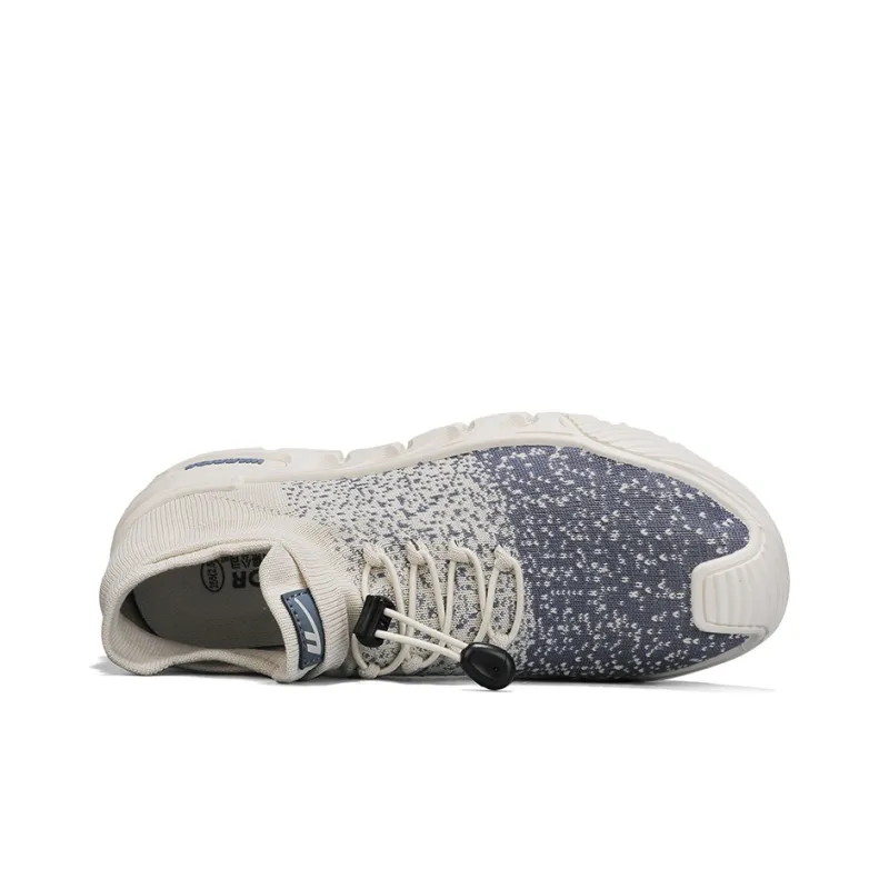 Warrior Slip Resistant, Abrasion Resistant, Breathable Low Top Casual Shoes Men's Beige Blue-2