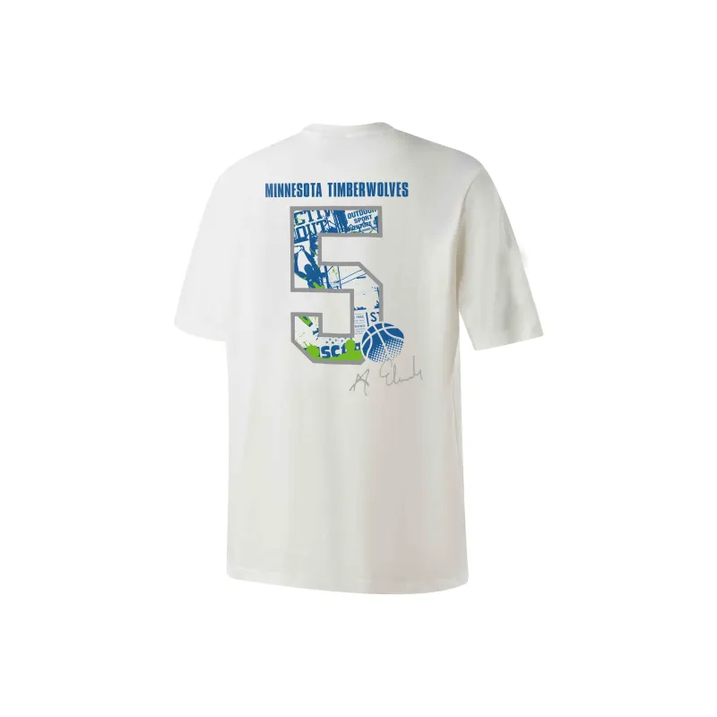 NBA Player Number Series T Shirts Unisex White-0