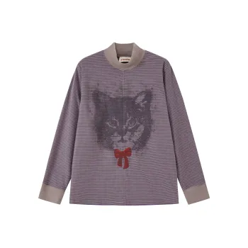 WULISHAONIAN T Shirt Unisex Gray Purple
