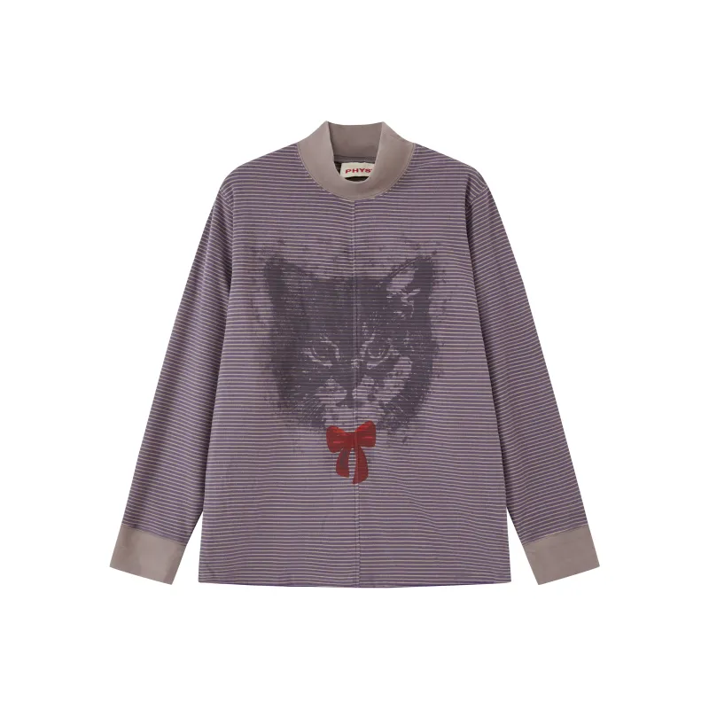 WULISHAONIAN T Shirt Unisex Gray Purple-0