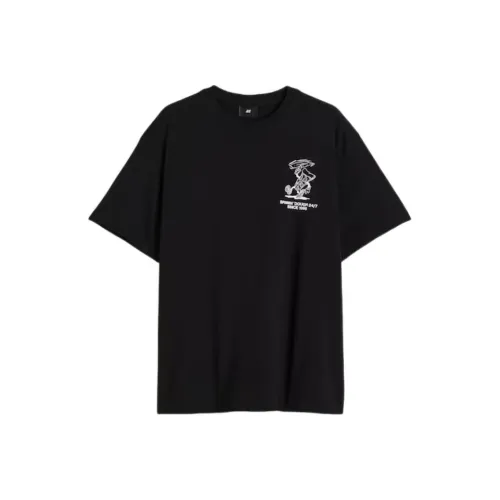 H&M T-Shirt Men's Black/Pizza Slices
