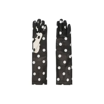 MOSCHINO Sheepskin Gloves Women's Black