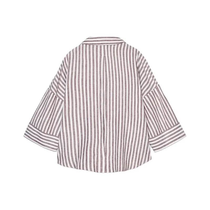 ZARA Shirts Women's Brown/White-1