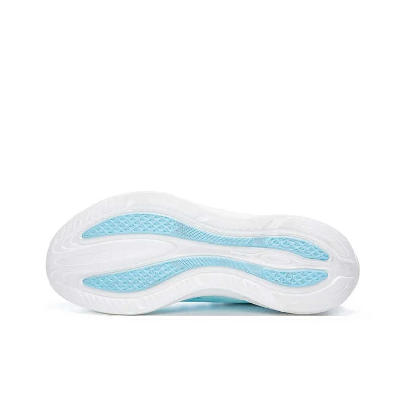 Erke Lightness 3.0 Anti Slip And Wear Resistant Lightweight Low Top Long Distance Running Shoes Men's White Blue-4