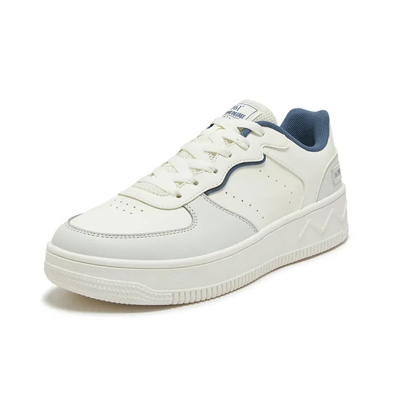 361° Air Force One Anti Slip Wear Resistant Low Top Skateboard Shoes Men's Feather White Nostalgic Blue-1