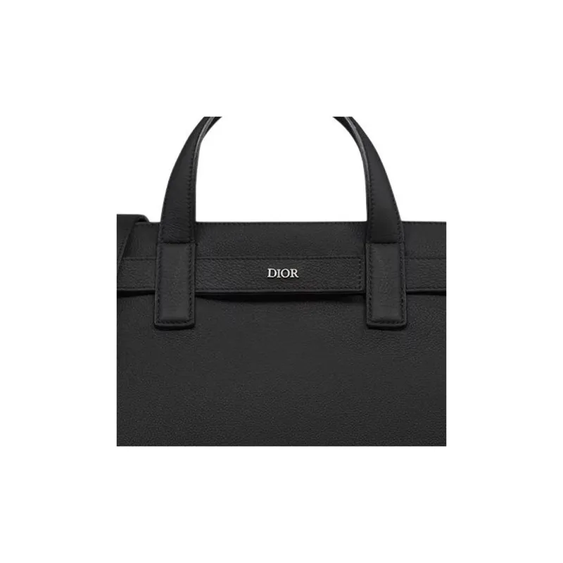 DIOR Cow Leather Tote Bag, Shopping Bag, Shoulder Bag, Crossbody Bag, Handbag Men's Black-5
