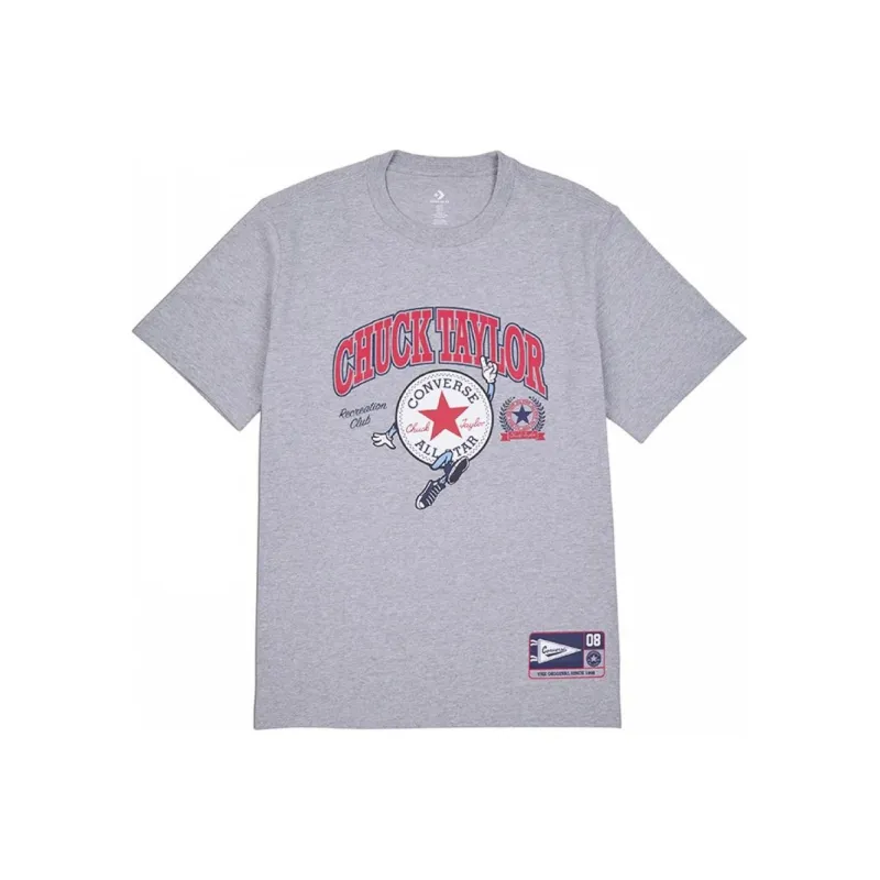 Converse Chucks RETRO COLLEGIATE GRAPHIC T Shirt Unisex Gray-0