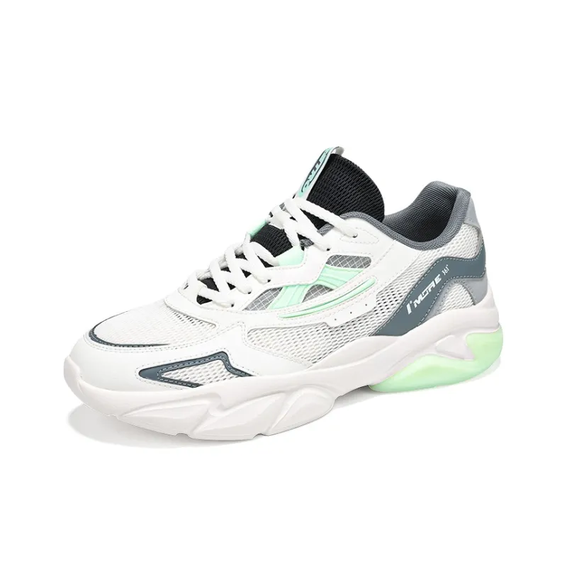 361° Cushioning Breathable Lightweight Low Top Casual Shoes Men's Feather White Deep Iron Gray-2