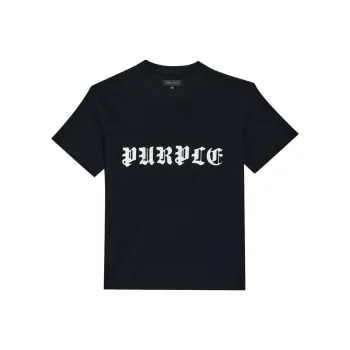PURPLE BRAND Spellout Textured Jersey Tee
