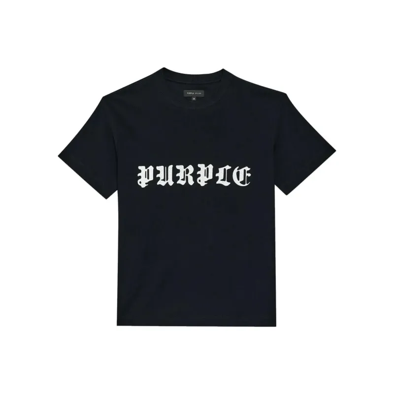 PURPLE BRAND Spellout Textured Jersey Tee-0