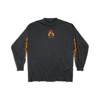 Balenciaga Logo Printed Long Sleeved T Shirt