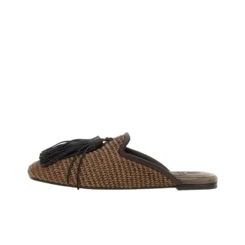 Brunello Cucinelli Embellished Tassel Sabots Women's