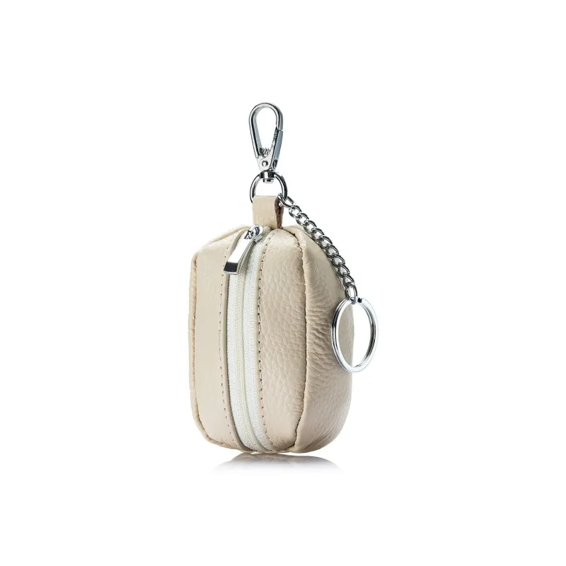 Tong Tong Rabbit Top Grain Cow Leather Key Pouch Women's Black/Lotus Purple/Milkshake White/Jasper/Burgundy-3