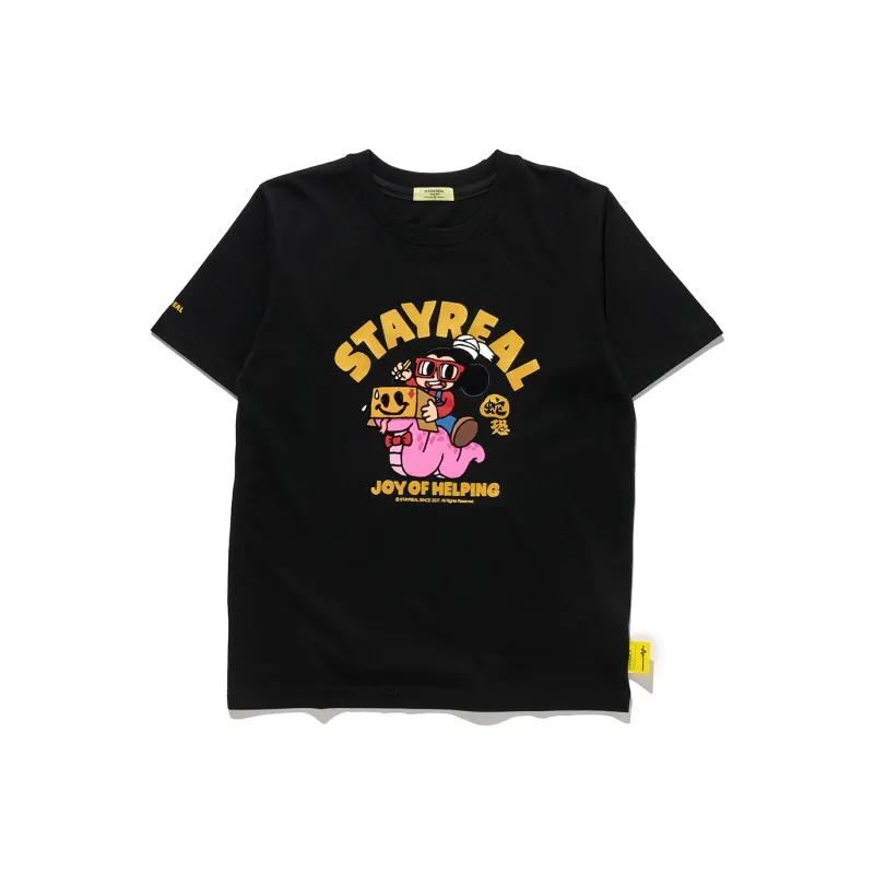 STAYREAL Crew Neck Short Sleeved T Shirts Unisex-4