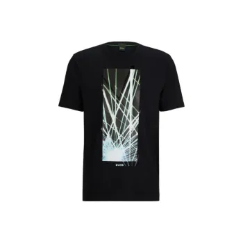 HUGO BOSS Graphic print Stretch cotton T shirt