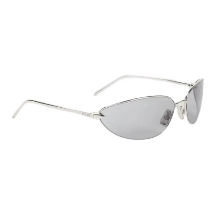 LOEWE Irregular Shape Sunglasses Unisex Silver-1