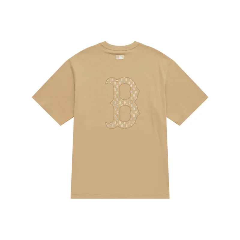 MLB Boston Red Sox Basic Collection SS25 T-Shirt Unisex Light Beige Yellow-0