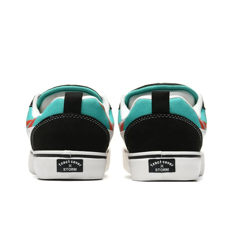 SITULANG Lightning Storm Low Top Canvas Shoes Unisex Flame Black/Blue-4