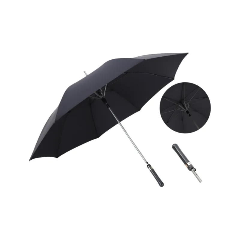 Love The Rain 8 Rib Carbon Fiber Aluminum Alloy Automatic Model, High End Minimalist Style Straight Handle Umbrella-2