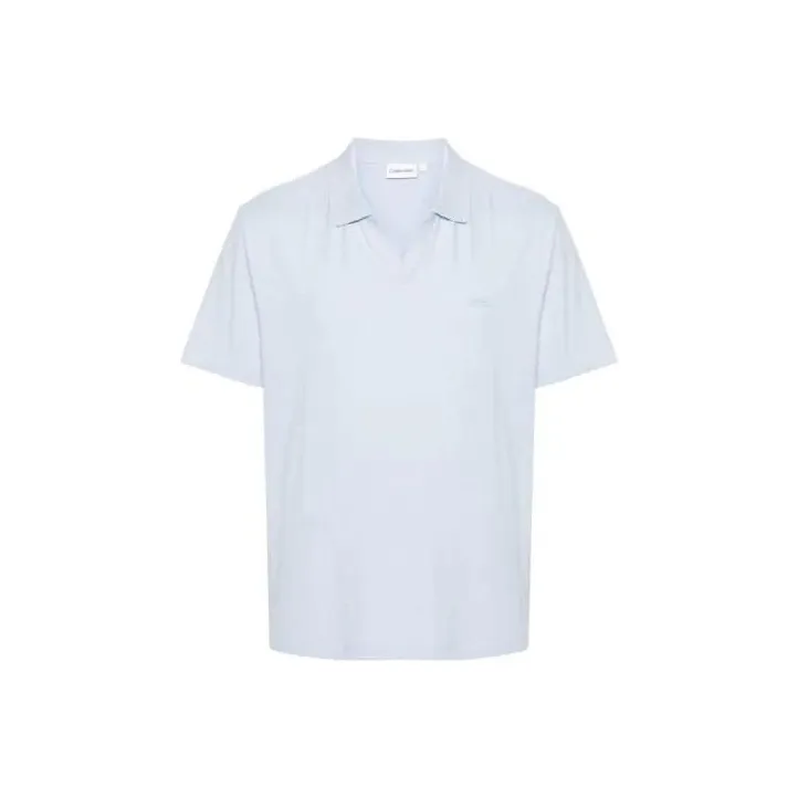 Calvin Klein Logo patch Mélange Polo Shirt-0