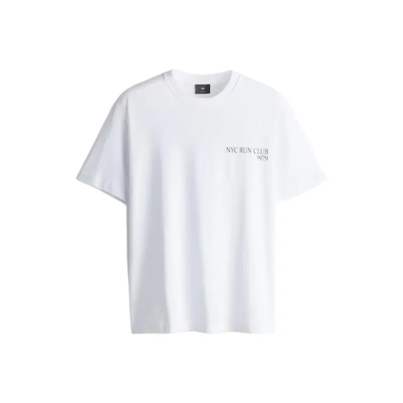 H&M T-Shirt Men's White/New York Running Club-0